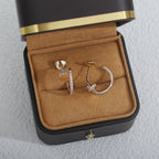 [⭐JeweliWhal]JUSTE EARRINGS 12.75MM PINK GOLD DIAMOND