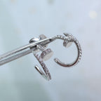 [⭐JeweliWhal]JUSTE EARRINGS 12.75MM SILVER DIAMOND