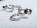 [⭐JeweliWhal]JUSTE EARRINGS 12.75MM SILVER DIAMOND