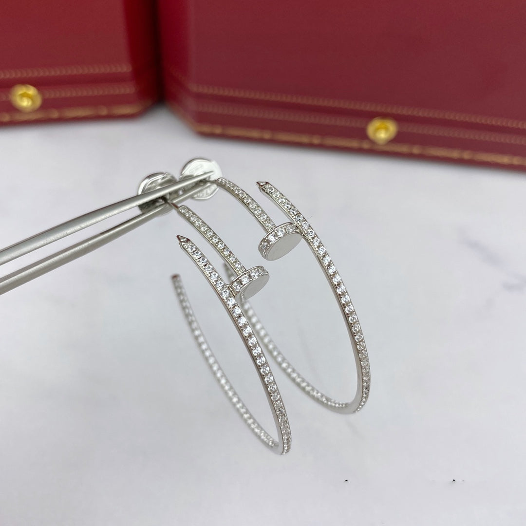 [⭐JeweliWhal]JUSTE EARRINGS FULL DIAMONDS 1.8MM