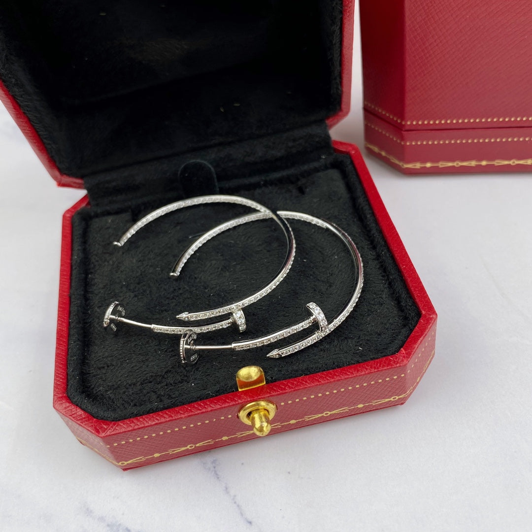 [⭐JeweliWhal]JUSTE EARRINGS FULL DIAMONDS 1.8MM