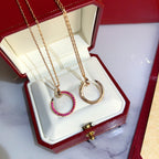 [⭐JeweliWhal]JUSTE NECKLACE GOLD RED DIAMONDS