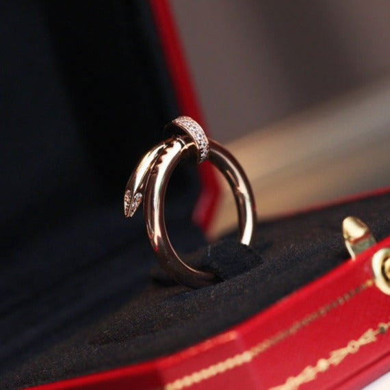 [⭐JeweliWhal]JUSTE リング 2.65mm ピンクゴールド ダイヤモンド