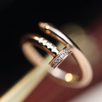 [⭐JeweliWhal]JUSTE リング 2.65mm ピンクゴールド ダイヤモンド