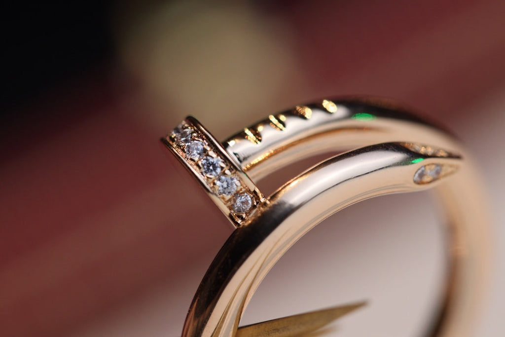 [⭐JeweliWhal]JUSTE リング 2.65mm ピンクゴールド ダイヤモンド