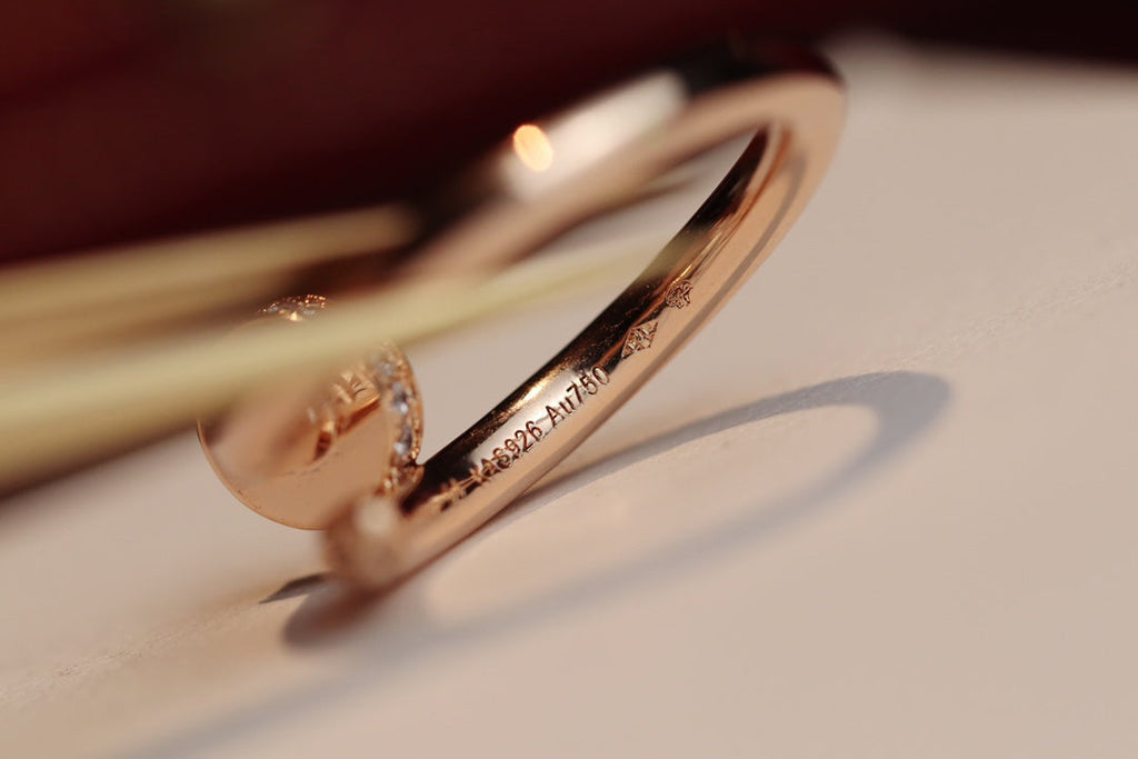 [⭐JeweliWhal]JUSTE リング 2.65mm ピンクゴールド ダイヤモンド