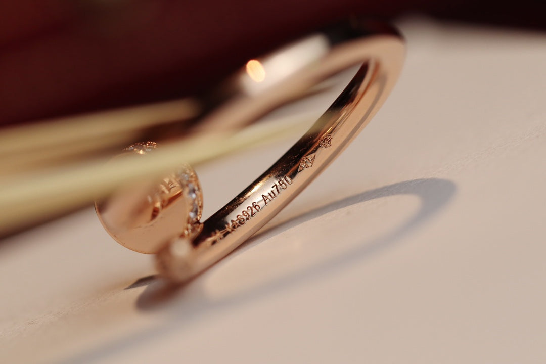 [⭐JeweliWhal]JUSTE リング 2.65mm ピンクゴールド ダイヤモンド