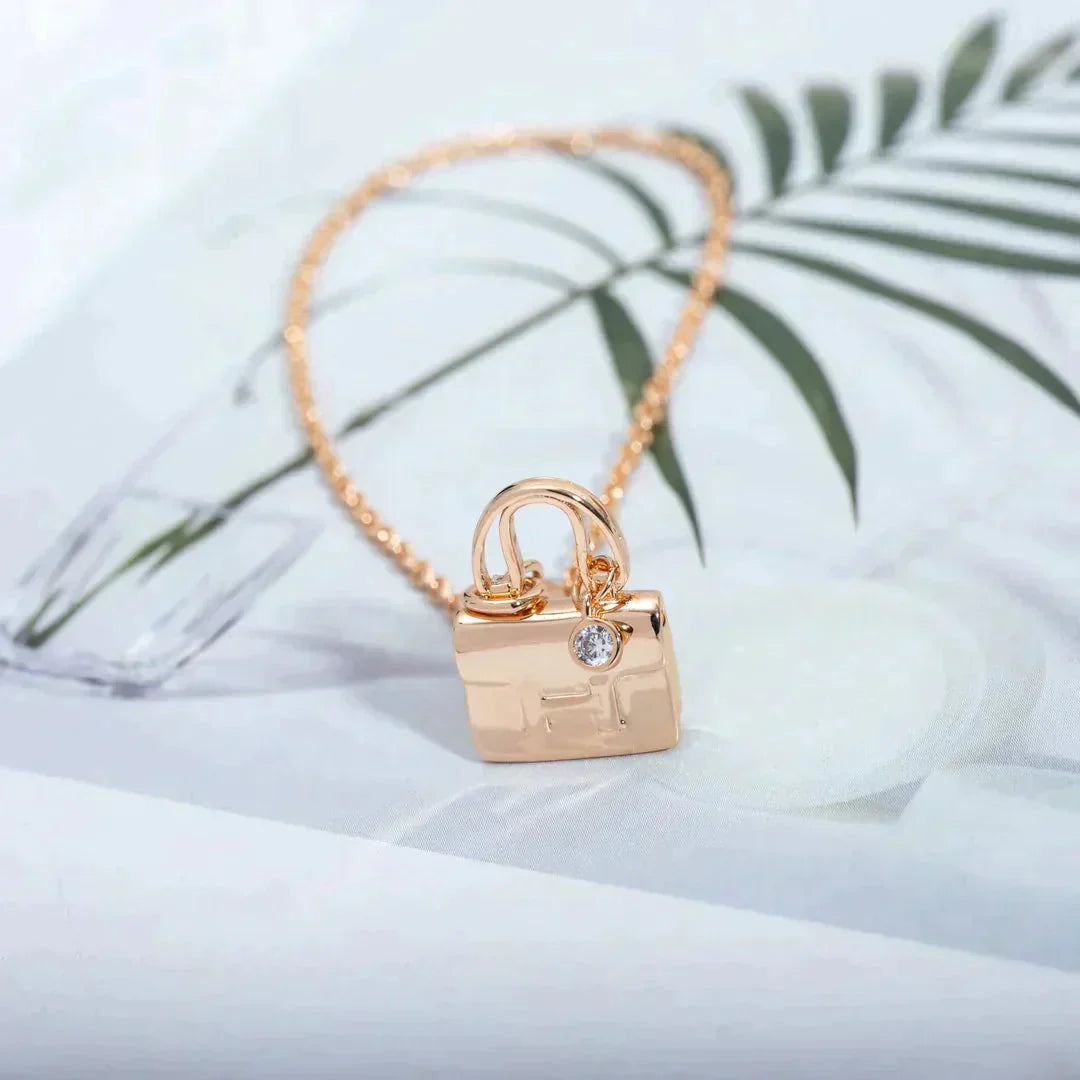[⭐JeweliWhal]アミュレットペンダント ローズゴールドネックレス
