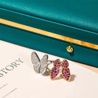 [⭐JeweliWhal]TWIN BUTTERFLY DIAMOND RING