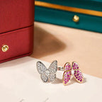 [⭐JeweliWhal]TWIN BUTTERFLY DIAMOND RING