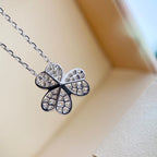 [⭐JeweliWhal]CLOVER DIAMOND NECKLACE SILVER