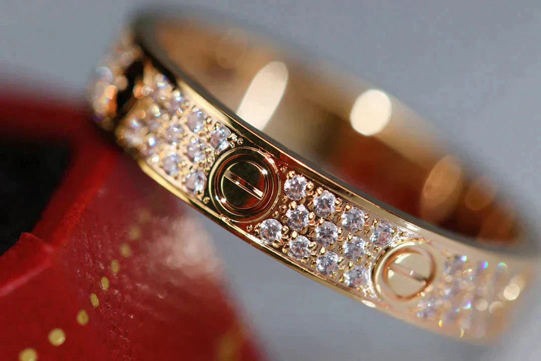 [⭐JeweliWhal]ラブリング 3.6mm ダイヤモンドパヴェ