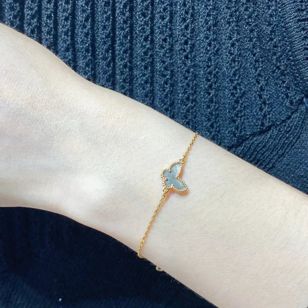 [⭐JeweliWhal]バタフライ ダークモップ バタフライ ブレスレット