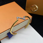 [⭐JeweliWhal]VOLTE UPSITE DOWN ダイヤモンド ゴールド オープンブレスレット