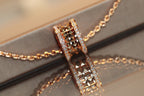 [⭐JeweliWhal]ZERO 1 ROCK PEDANT PINK GOLD NECKLACE