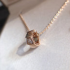 [⭐JeweliWhal]SERPENTI PEDANT DIAMOND PINK GOLD NECKLACE