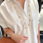 [⭐JeweliWhal]クローバー 20モチーフ レーザーダイヤモンドネックレス