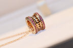 [⭐JeweliWhal]ZERO 1 ROCK PINK GOLD PINK DIAMOND NECKLACE
