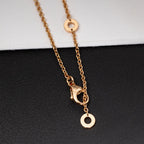[⭐JeweliWhal]ZERO 1 WHITE CERAMIC PINK GOLD DIAMOND NECKLACE