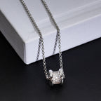[⭐JeweliWhal]ZERO 1 SILVER DIAMOND NECKLACE