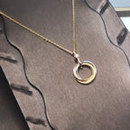 [⭐JeweliWhal]TRINITY SILVER GOLD PINK GOLD NECKLACE