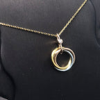 [⭐JeweliWhal]TRINITY SILVER GOLD PINK GOLD NECKLACE