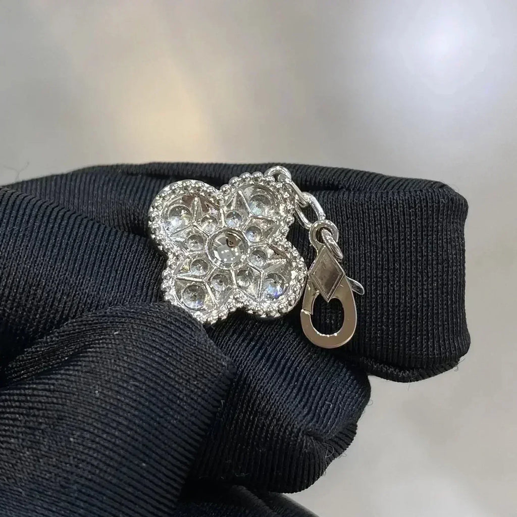 [⭐JeweliWhal] CLOVER 5 MOTIF FULL DIAMOND BRACELET COLLECTION