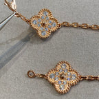 [⭐JeweliWhal] CLOVER 5 MOTIF FULL DIAMOND BRACELET COLLECTION