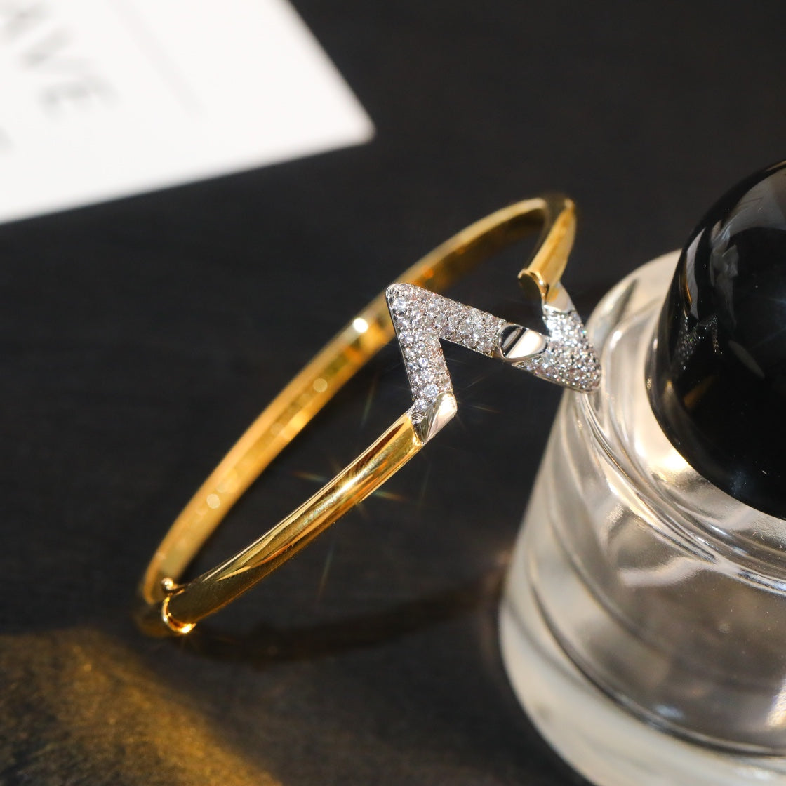 [⭐JeweliWhal]VOLTE アップサイト ダウン ゴールド ダイヤモンド ブレスレット