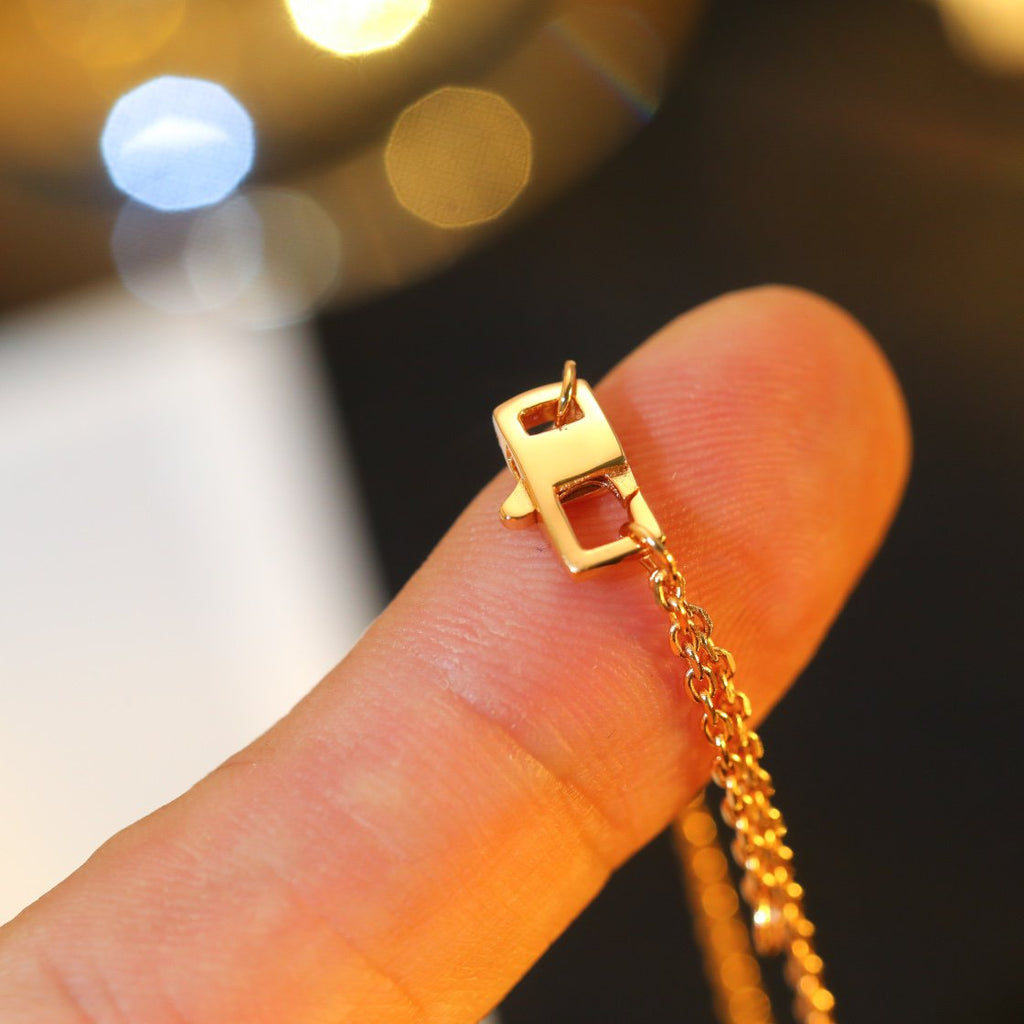 [⭐JeweliWhal]STAR AND SUN DIAMOND PINK GOLD NECKLACE