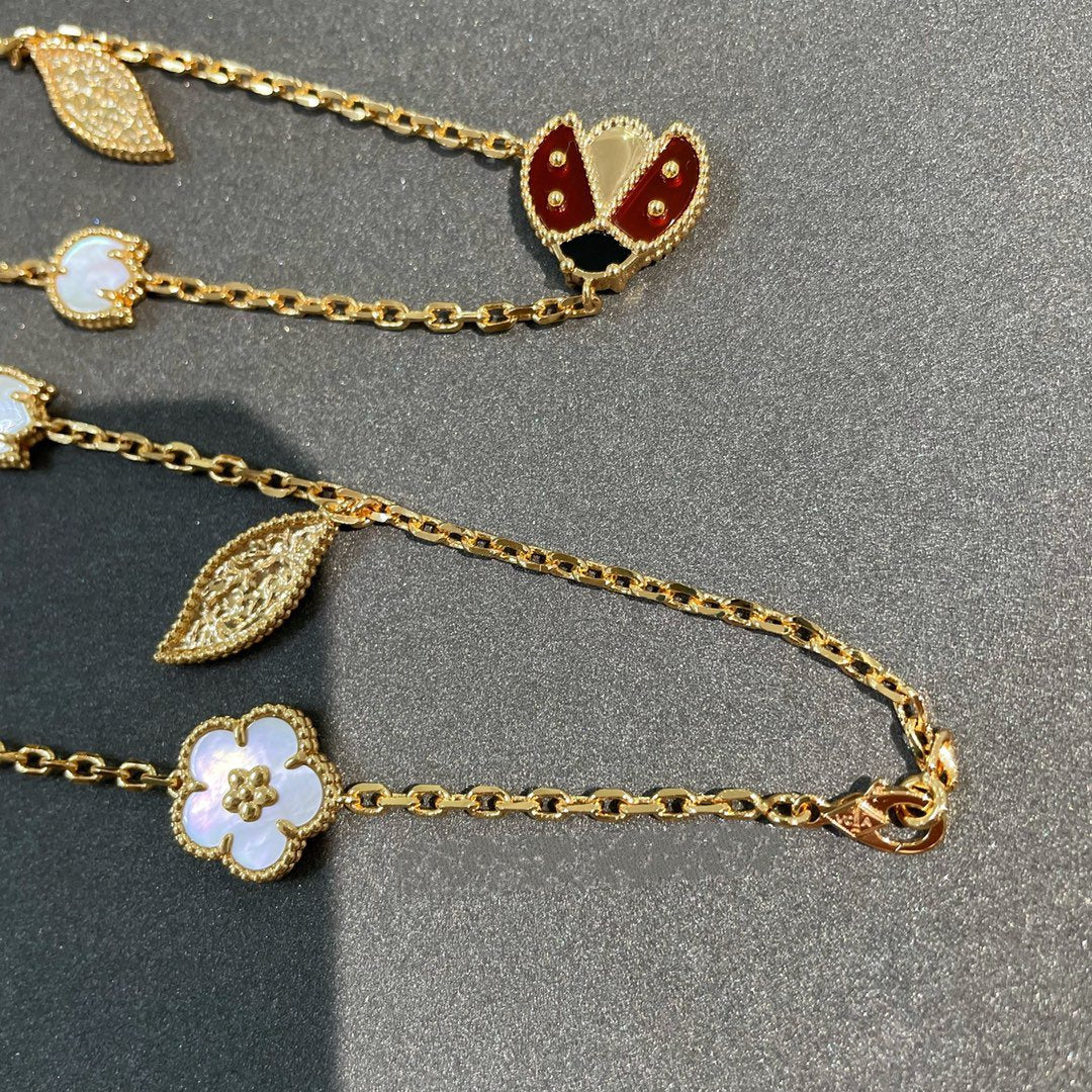 [⭐JeweliWhal]ラッキースプリング15モチーフゴールドネックレス