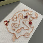[⭐JeweliWhal]LUCKY SPRING 15 MOTIFS ROSE GOLD NECKLACE