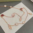 [⭐JeweliWhal]LUCKY SPRING 15 MOTIFS ROSE GOLD NECKLACE