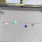 [⭐JeweliWhal]ラッキースプリングシルバーブレスレット 4モチーフ