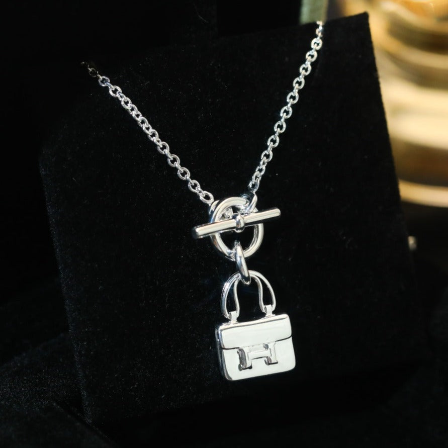 [⭐JeweliWhal]POP H PEDANT SILVER NECKLACE