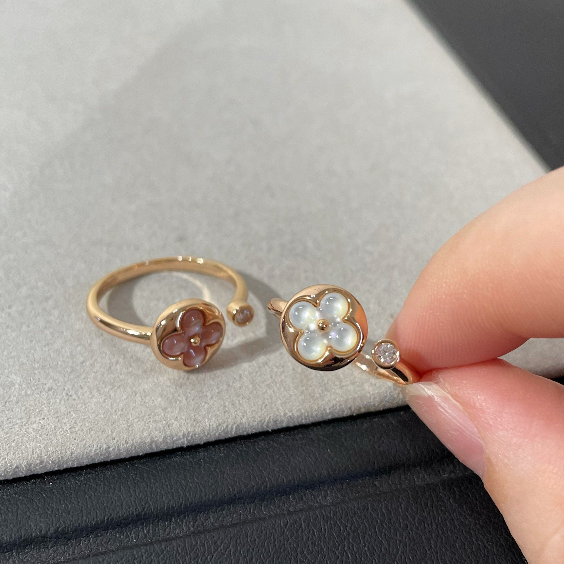 [⭐JeweliWhal]SUN 1 ダイヤモンド ピンク モップリング