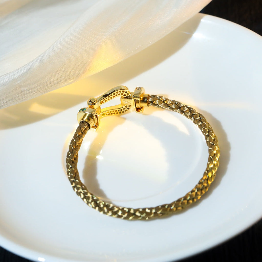 [⭐JeweliWhal]FORCE 10 GOLD GREEN DIAMOND PAVED