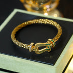 [⭐JeweliWhal]FORCE 10 GOLD GREEN DIAMOND PAVED