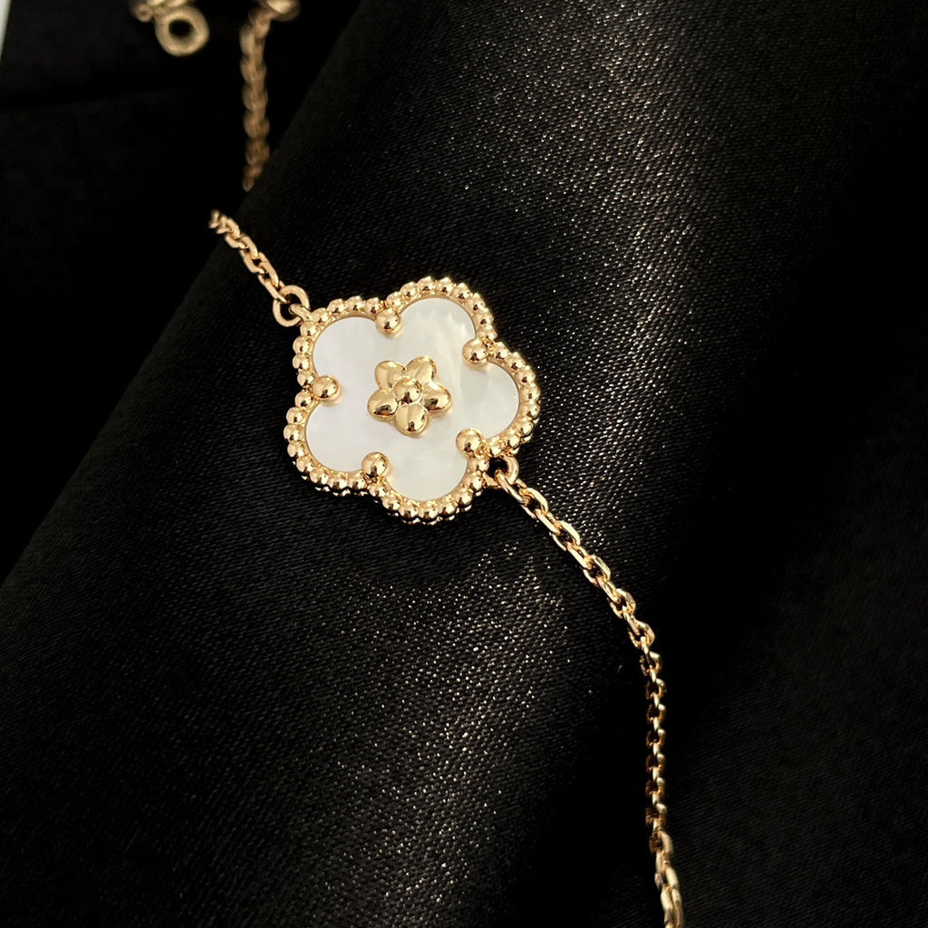 [⭐JeweliWhal]ラッキースプリング ローズゴールド モップブレスレット