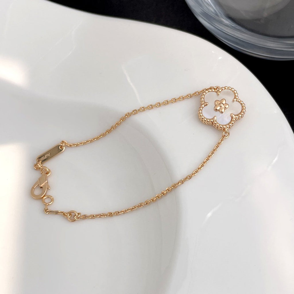 [⭐JeweliWhal]ラッキースプリング ローズゴールド モップブレスレット