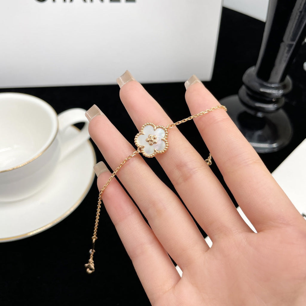 [⭐JeweliWhal]ラッキースプリング ローズゴールド モップブレスレット