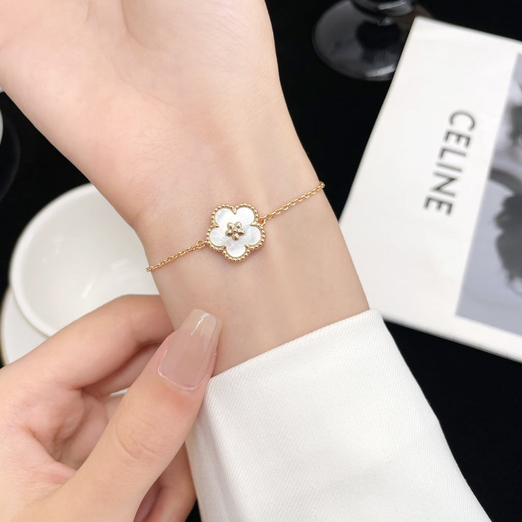 [⭐JeweliWhal]ラッキースプリング ローズゴールド モップブレスレット
