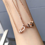 [⭐JeweliWhal]FORCE 10 PINK GOLD DIAMOND NECKLACE