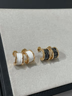 [⭐JeweliWhal]ZERO 1 PINK GOLD CERAMIC EARRINGS
