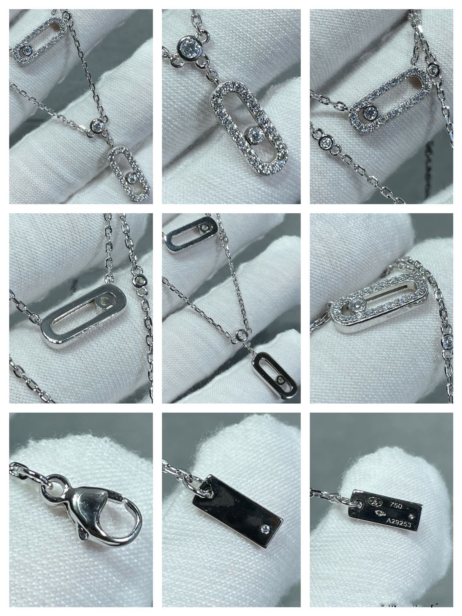 [⭐JeweliWhal]MOVE 2 ROW DIAMOND NECKLACE