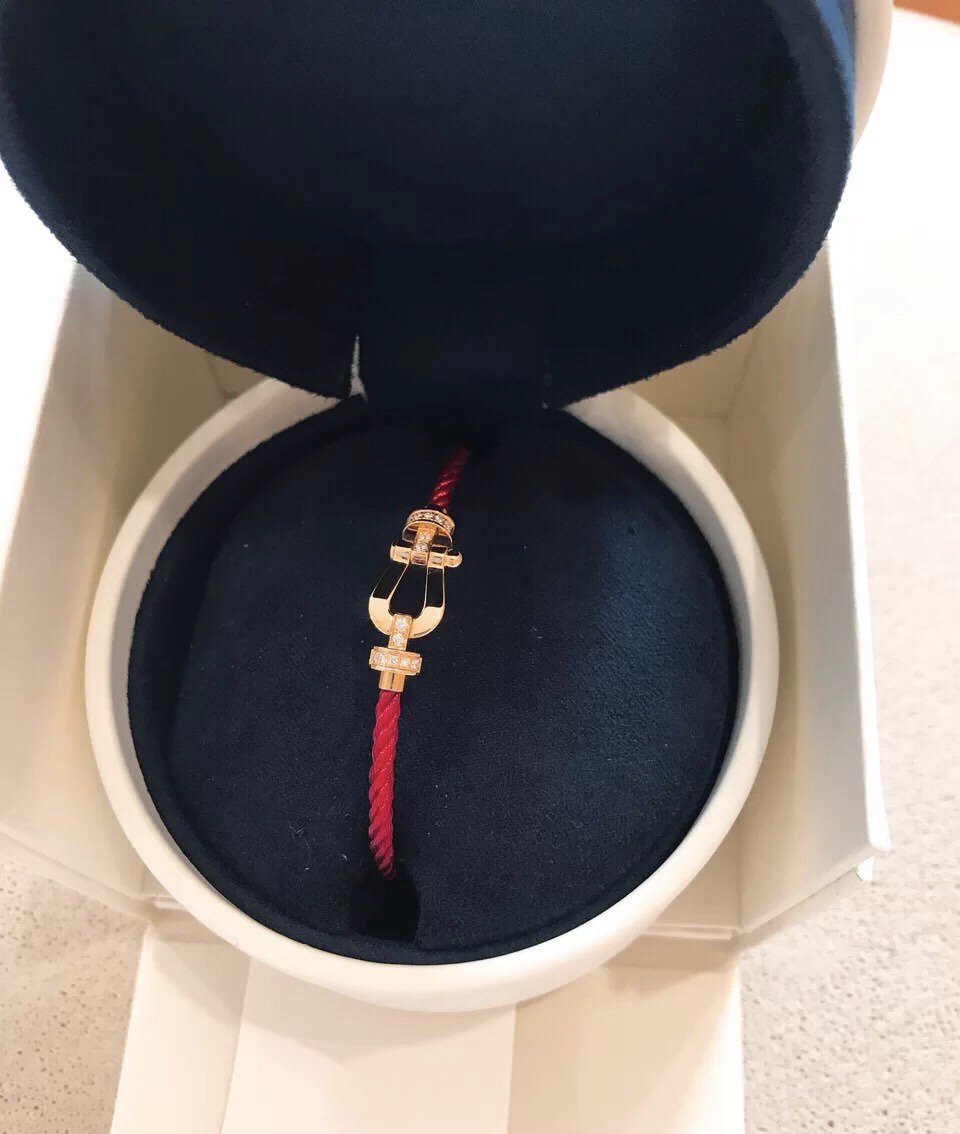 [⭐JeweliWhal]FORCE 10 HALF DIAMOND PINK GOLD RED CORDERI LARGE AND MEDIUM MODEL