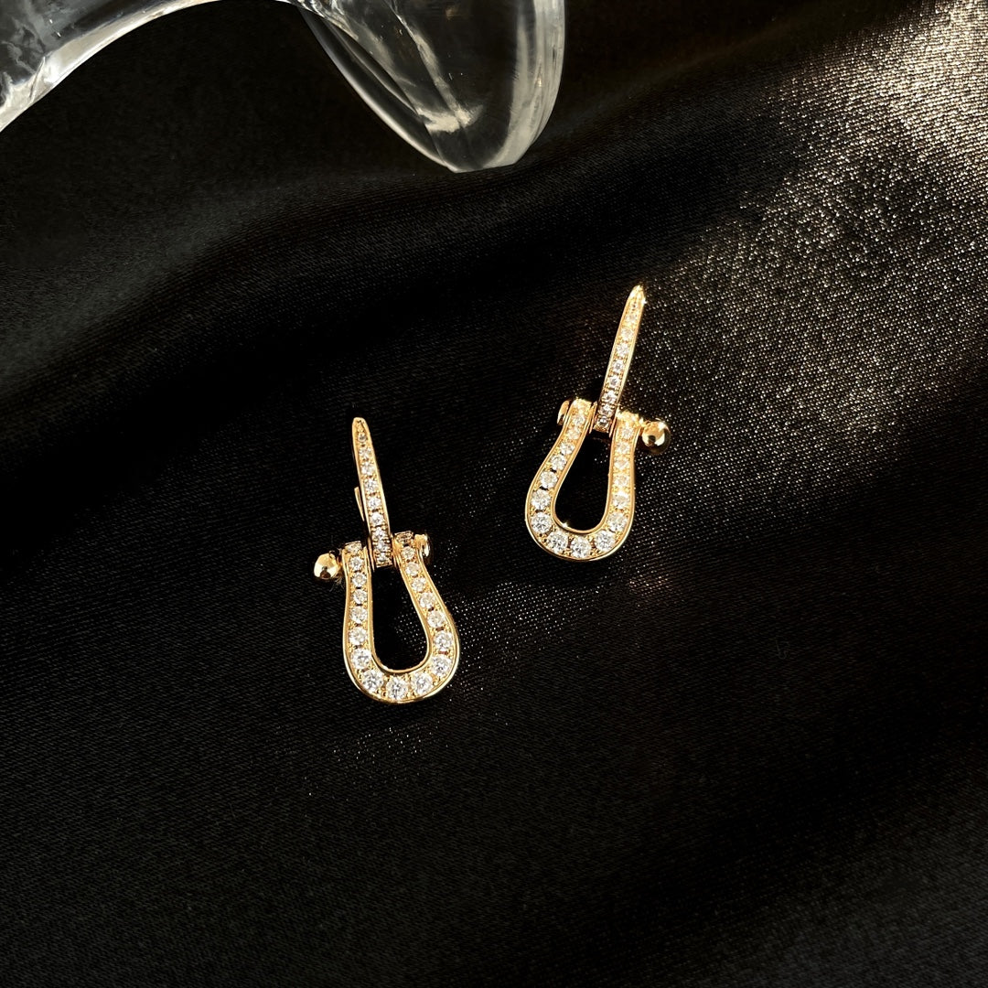 [⭐JeweliWhal]フォース10 フルダイヤモンド ドロップイヤリング ミディアムモデル