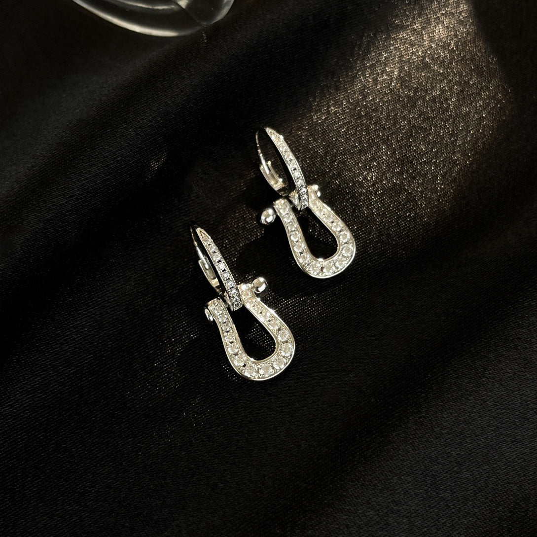 [⭐JeweliWhal]フォース10 フルダイヤモンド ドロップイヤリング ミディアムモデル