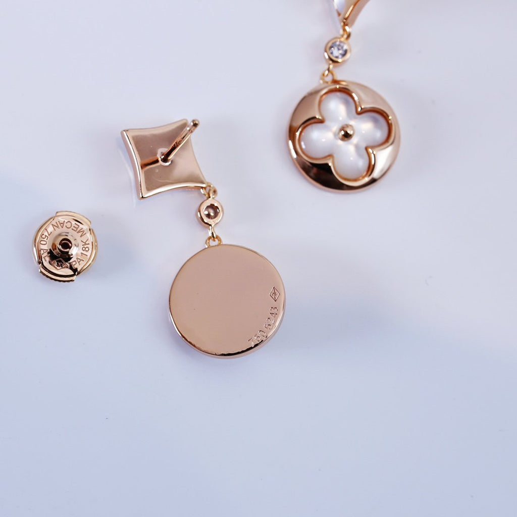 [⭐JeweliWhal]STAR AND SUN PINK GOLD MOP DROP EARRINGS