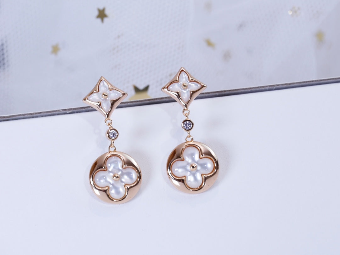 [⭐JeweliWhal]STAR AND SUN PINK GOLD MOP DROP EARRINGS